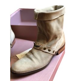 Zadig & Voltaire Leather Boots Beige Beige