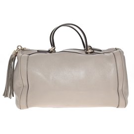 Gucci-Grey leather ''Boston Soho'' handbag-Grey