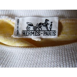 Hermès-Tops-White,Yellow