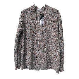 Pulôver T By Alexander Wang decote em V de algodão multicolorido Multicor