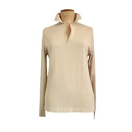 Emmanuelle Khanh Poloshirt Beige Viskose Beige