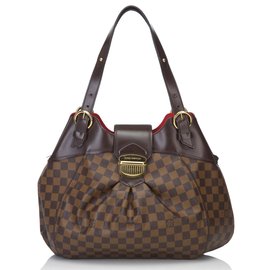 Louis Vuitton-Damier Ebene Sistina GM-Brown