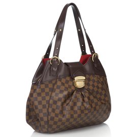 Louis Vuitton-Damier Ebene Sistina GM-Brown