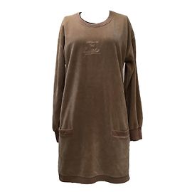 Robe pull en velours Sonia Rykiel Taupe Taupe Chataigne Marron clair