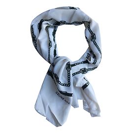 Céline Silk Scarf Green Eggshell Green Eggshell