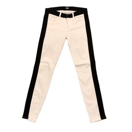 Vaqueros slim Hudson blanco y negro Negro Blanco