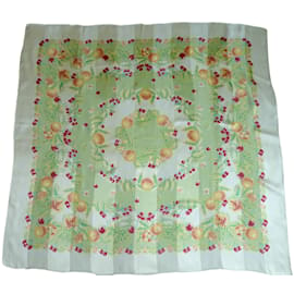 Autre Marque-Silk scarves-Pink,Yellow,Light green