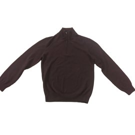 Hermès-Sweaters-Dark brown