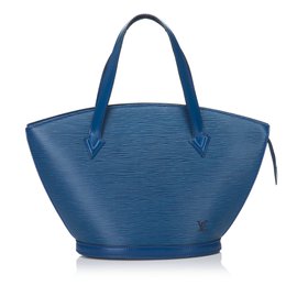 Louis Vuitton-Cinturino lungo Epi Saint Jacques-Blu
