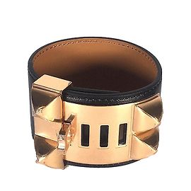 Hermès Collier de chien Noir