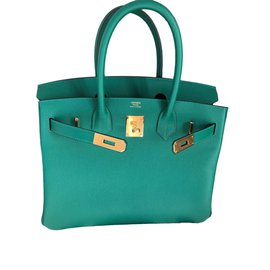 Hermès-Birkin 30 vértigo vértigo-Verde