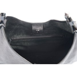 Yves Saint Laurent-''Mombassa'' leather handbag-Black