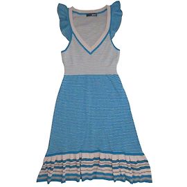 Liu.Jo Vestido elástico Liu Jo de algodão azul e bege Azul Bege