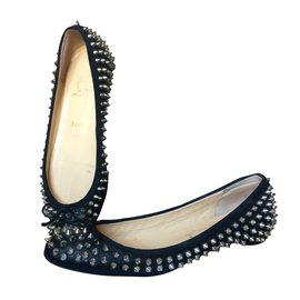 Christian Louboutin-Ballet flats-Black,Silvery
