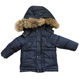 Jacadi-Girl Coats outerwear-Navy blue