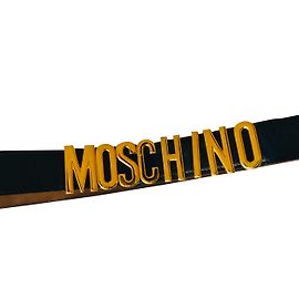 Moschino Cintos Preto Dourado