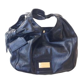 Bolsa Valentino Cloud Bow Hobo em couro preto Preto