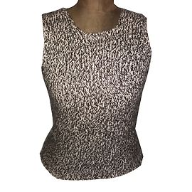 Suéter sin mangas de cuello redondo Yves Saint Laurent de cachemira marrón Castaño