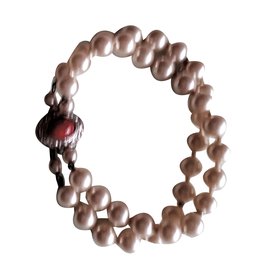 Autre Marque-Bracelet Perles de Majorque-Crème