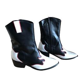 Maje Botines Negro Blanco