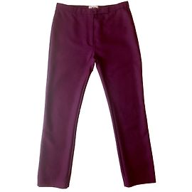 Acne Wollhose Dunkelrot Bordeaux