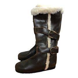 Autre Marque Kowalski leather boots dark brown Dark brown