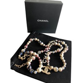 Chanel-Lange Halsketten-Mehrfarben 