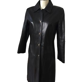 Autre Marque Casaco de couro preto Preto