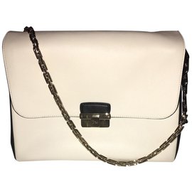 Christian Dior-Borse-Nero,Bianco sporco