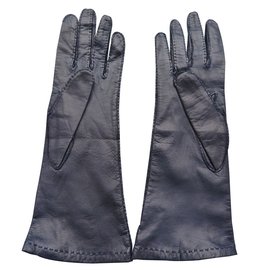 Hermès-Gloves-Navy blue
