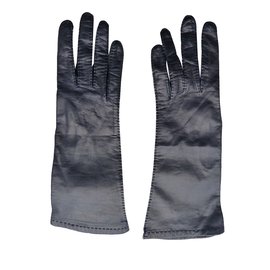 Hermès-Gloves-Navy blue