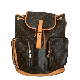 Louis Vuitton-Bosphore monogram Backpack-Brown,Golden