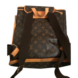 Louis Vuitton-Bosphore monogram Backpack-Brown,Golden