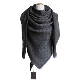 Gucci-Foulards-Gris anthracite