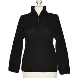 Armani Jeans Schwarzer Wollpullover Schwarz