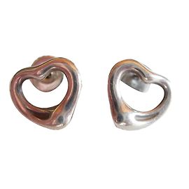 Pendientes de plata Tiffany & Co Elsa Peretti Open Heart Plata