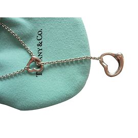 Colar Lasso Open Heart Elsa Peretti Tiffany & Co Prata Prata