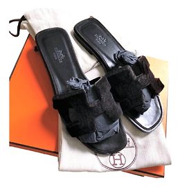 Hermès Oran en vison Noir