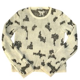 Saint Laurent Pullover Weiß