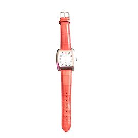 Autre Marque Relógio Michele Urban com pulseira de couro vermelha Prata Vermelho