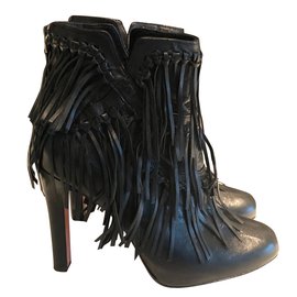 Jean Michel Cazabat-Fringed boots-Black