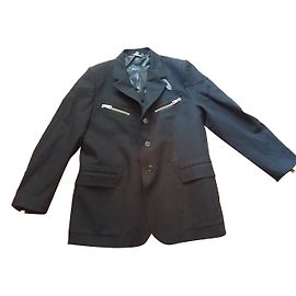 Giacca blazer Versace Lorenzo nera in cotone uomo Nero