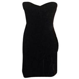 Marc by Marc Jacobs Kleid aus schwarzem Samt Bustier Schwarz