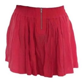 Falda Skater Iro Coral de Algodón Coral Fucsia