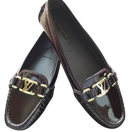 Louis Vuitton-Mocassins-Doré,Prune