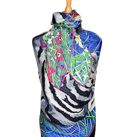 Hermès-Bufanda de seda-Multicolor