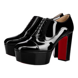 Christian Louboutin-Goosinette 110 Patentar-Negro