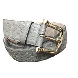 Gucci Monogrammgürtel Grau