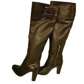 Barbara Bui Schwarze Stiefel aus Lammleder mit Absatz Schwarz