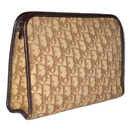 Christian Dior-Vintage pouch-Brown,Beige